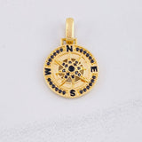 Pendant Compass 4.9g / 1 1/4 in Yellow Gold 18K
