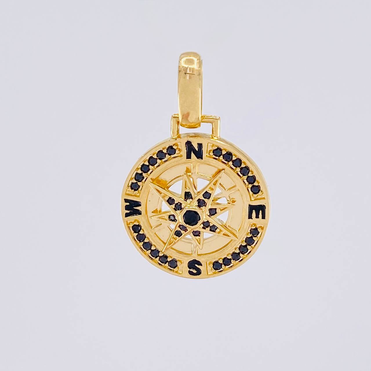 Pendant Compass 4.9g / 1 1/4 in Yellow Gold 18K
