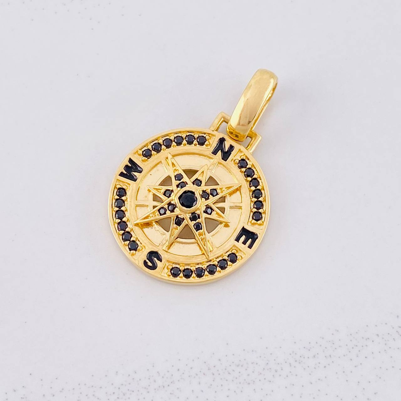 Pendant Compass 4.9g / 1 1/4 in Yellow Gold 18K