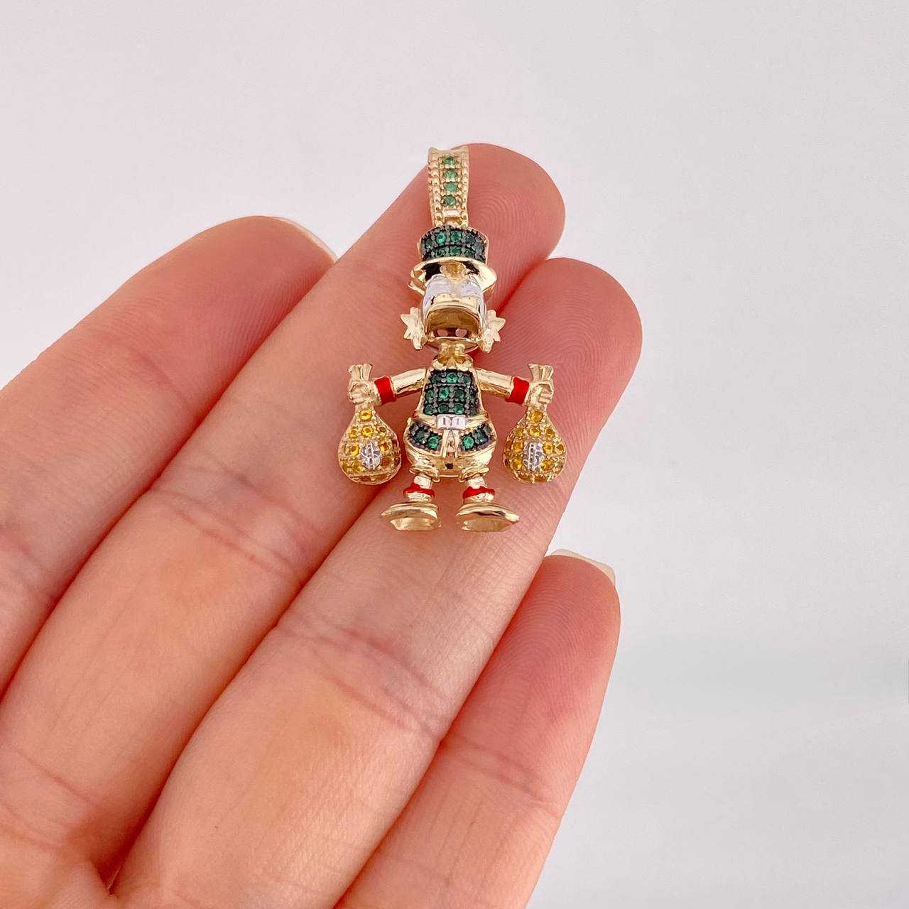Pendant Duck Money Bags 5.65g / 1 1/2 in Yellow Gold 18K