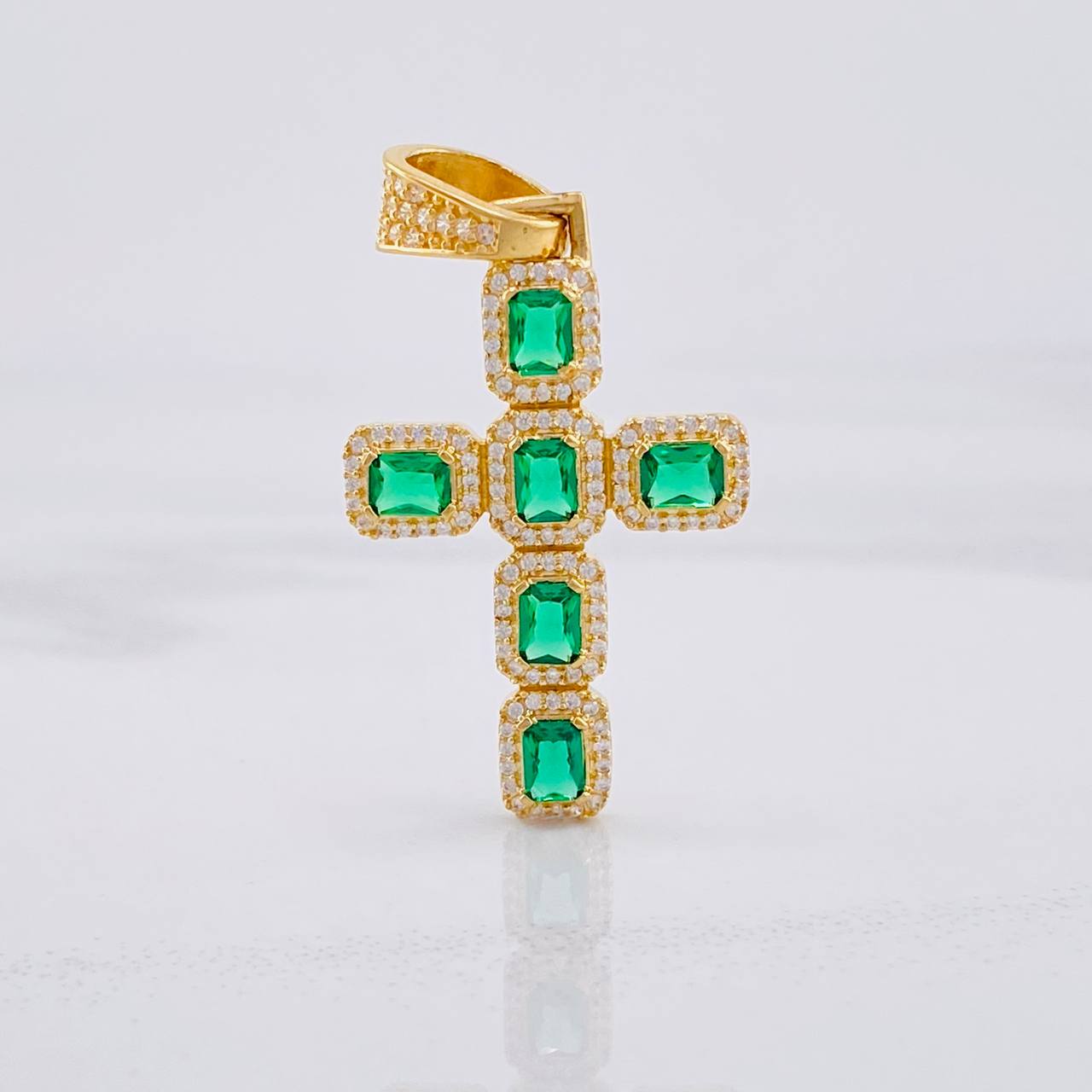 Pendant Dense Cross 3.45g / 1 1/2 in Yellow Gold 18K