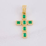 Pendant Dense Cross 3.45g / 1 1/2 in Yellow Gold 18K