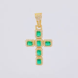 Pendant Dense Cross 3.45g / 1 1/2 in Yellow Gold 18K