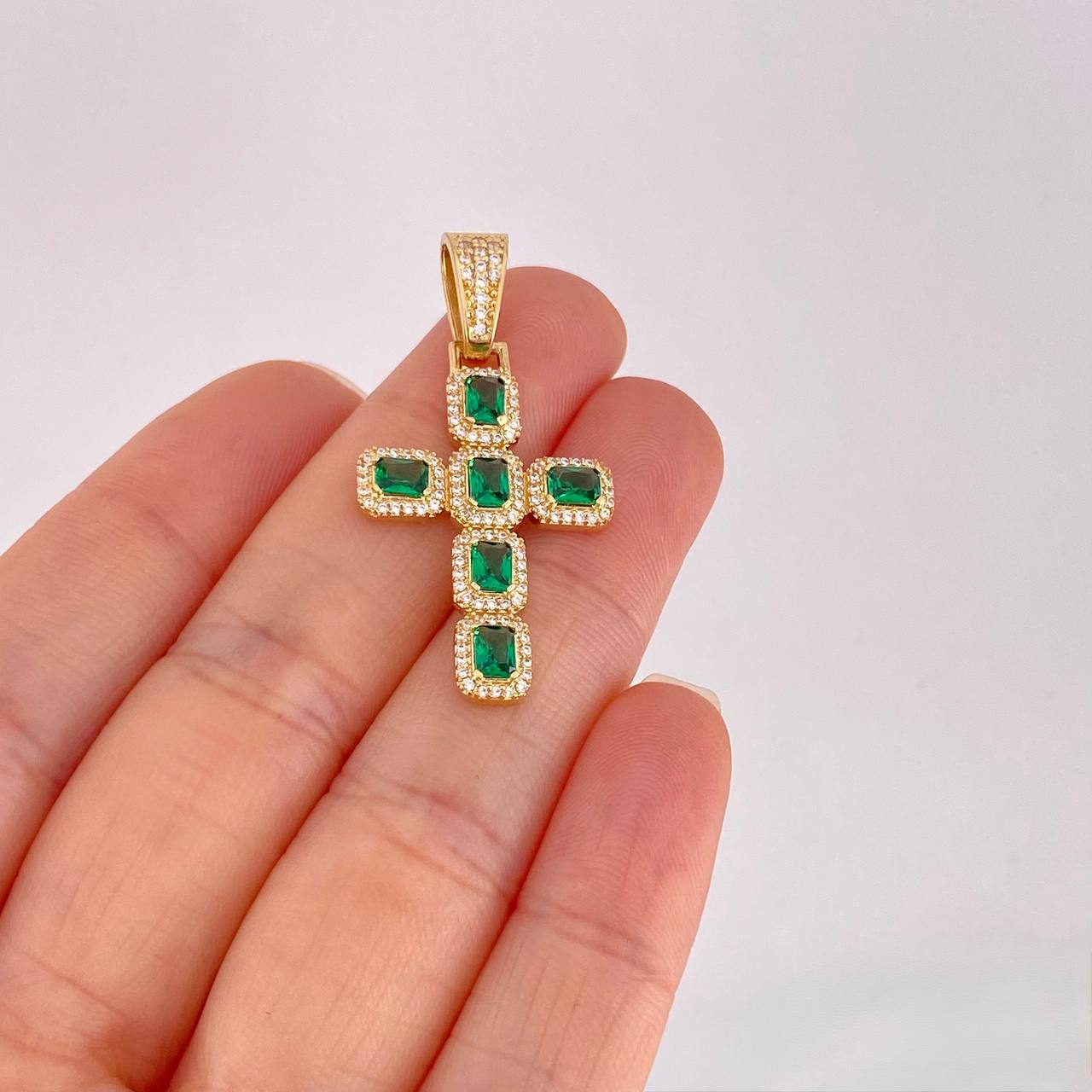 Pendant Dense Cross 3.45g / 1 1/2 in Yellow Gold 18K