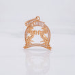 Pendant Double Horse 4.35g / 1 1/2 in Rose Gold 18K