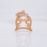Pendant Double Horse 4.35g / 1 1/2 in Rose Gold 18K