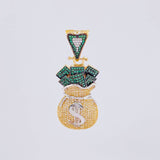 Pendant Money Bag 13.45g / 2 in Yellow Gold 18K