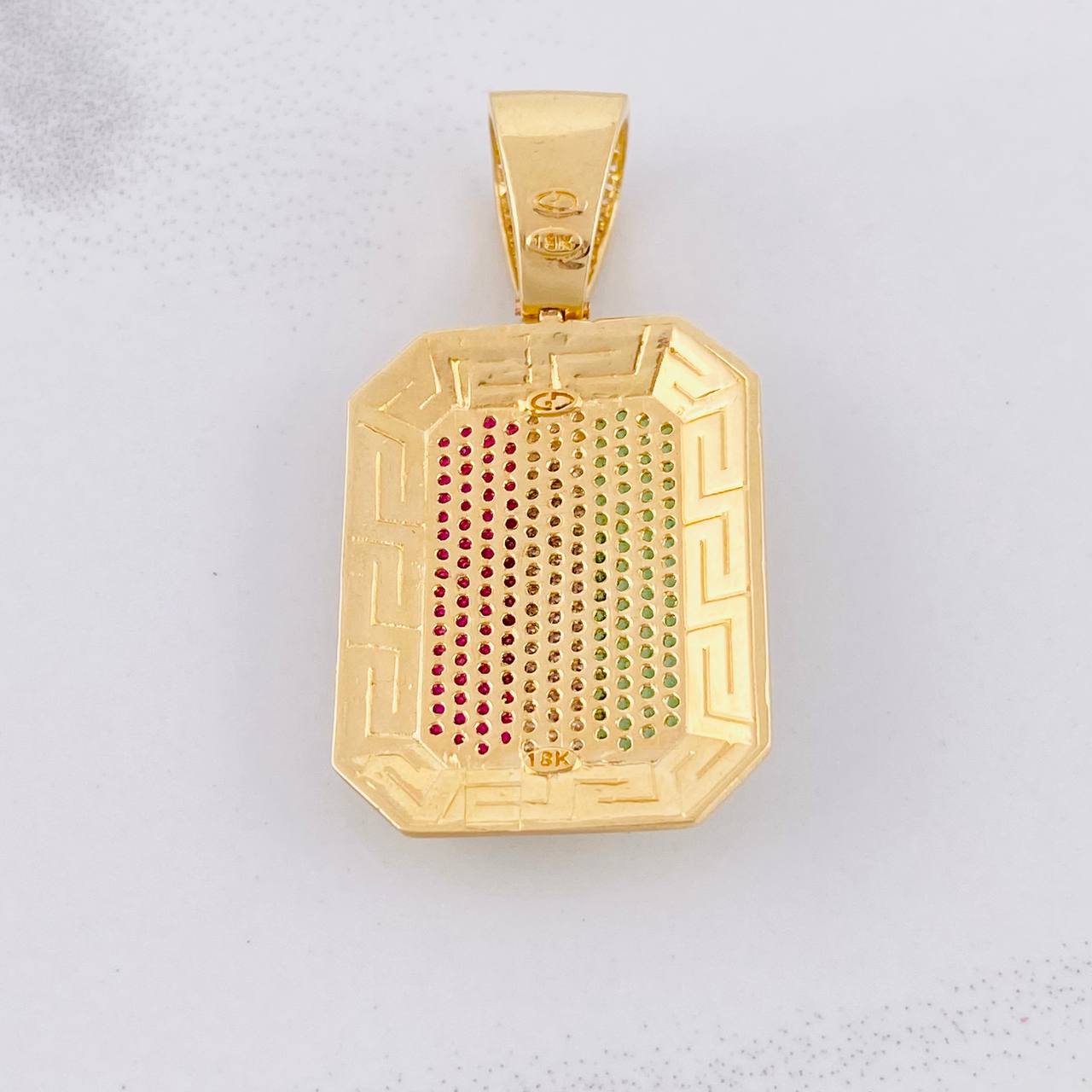 Tribal Our Lady of Guadalupe Pendant 12.1g / 1 3/4 in Yellow Gold 18K