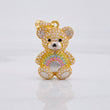 Pendant Bear 4.75g / 1 1/4 in Two Golds Yellow White 18K