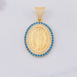 Miraculous Virgin Pendant 7.35g / 1 1/2 in Yellow Gold 18K