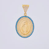Miraculous Virgin Pendant 7.35g / 1 1/2 in Yellow Gold 18K