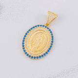 Miraculous Virgin Pendant 7.35g / 1 1/2 in Yellow Gold 18K