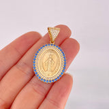 Miraculous Virgin Pendant 7.35g / 1 1/2 in Yellow Gold 18K