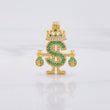 Pendant Royalty Dollar Sign 5.2g / 1 1/2 in Yellow Gold 18K