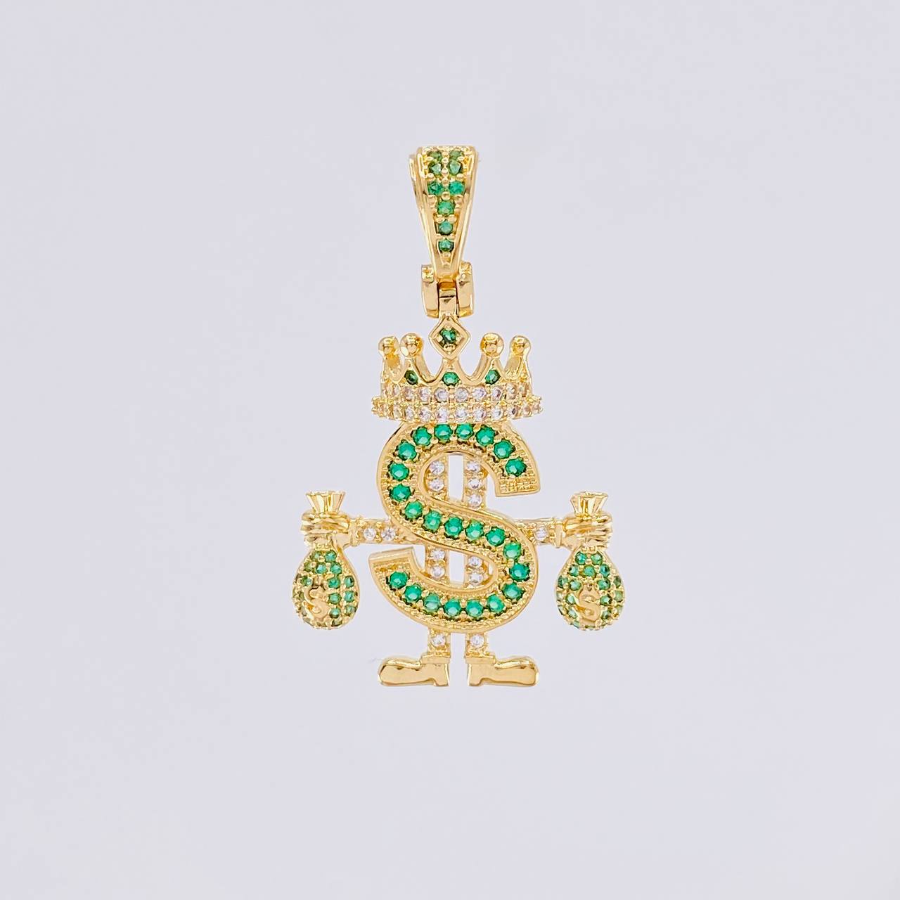 Pendant Royalty Dollar Sign 5.2g / 1 1/2 in Yellow Gold 18K