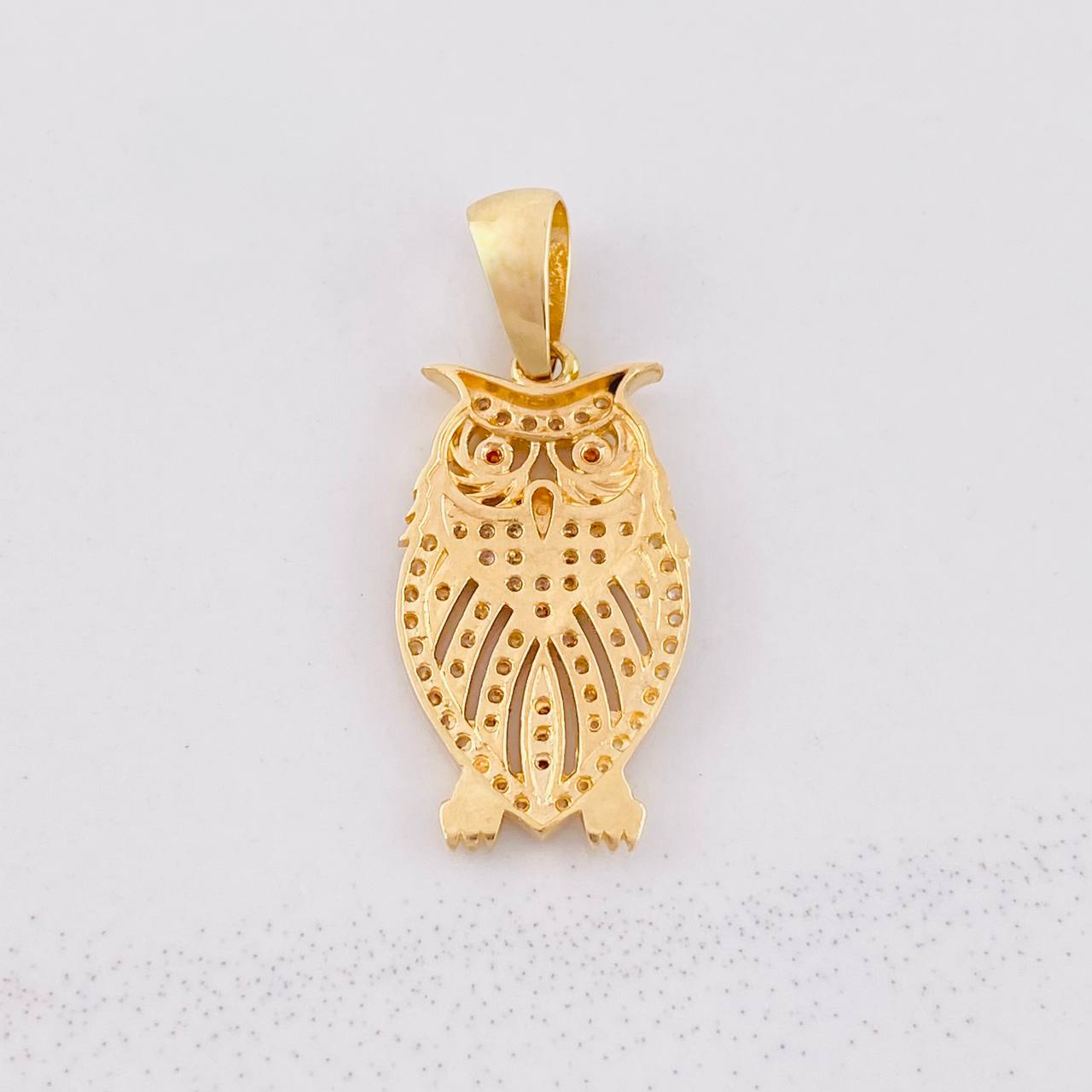 Pendant Owl 3.3g / 1 1/4 in Yellow Gold 18K