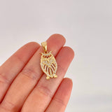Pendant Owl 3.3g / 1 1/4 in Yellow Gold 18K