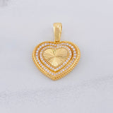 Diamond Cut Heart Pendant 9.9g / 1 1/2 in Yellow Gold 18K