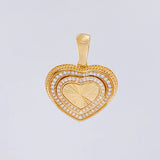 Diamond Cut Heart Pendant 9.9g / 1 1/2 in Yellow Gold 18K