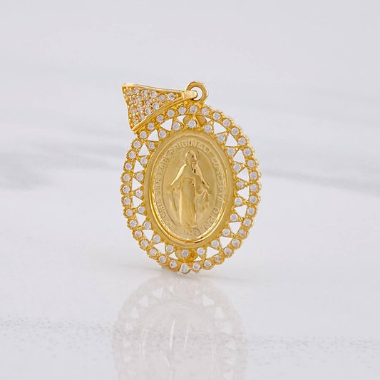 Miraculous Virgin Pendant 4g / 1 1/4 in Yellow Gold 18K