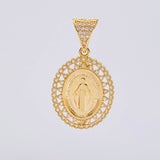 Miraculous Virgin Pendant 4g / 1 1/4 in Yellow Gold 18K
