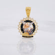 Pendant Saint Michael Archangel 6.95g / 1 1/2 in Three Golds 18K