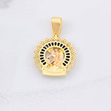 Pendant Saint Michael Archangel 6.95g / 1 1/2 in Three Golds 18K