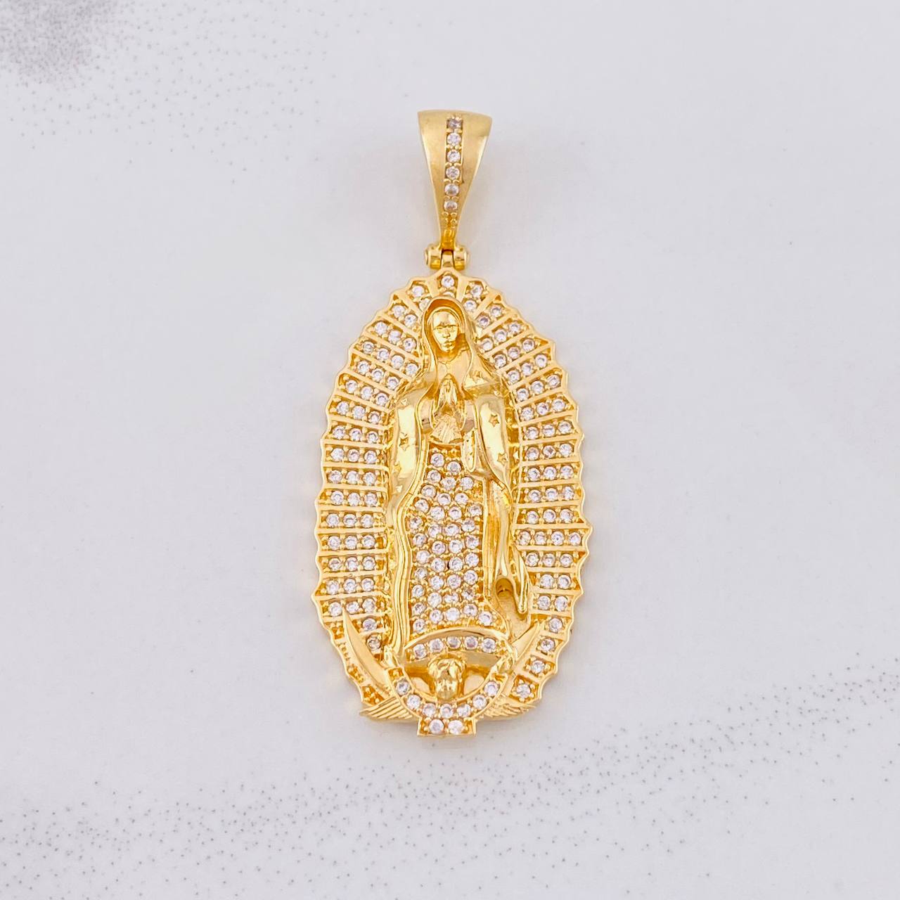 Our Lady of Guadalupe Pendant 9.5g / 1 3/4 in Yellow Gold 18K