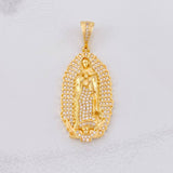 Our Lady of Guadalupe Pendant 9.5g / 1 3/4 in Yellow Gold 18K