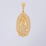 Our Lady of Guadalupe Pendant 9.5g / 1 3/4 in Yellow Gold 18K