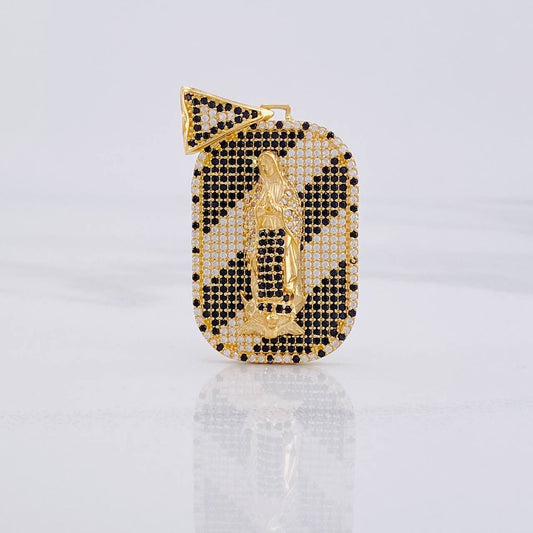 Our Lady of Guadalupe Plaque Pendant 10.95g / 1 3/4 in Yellow Gold 18K