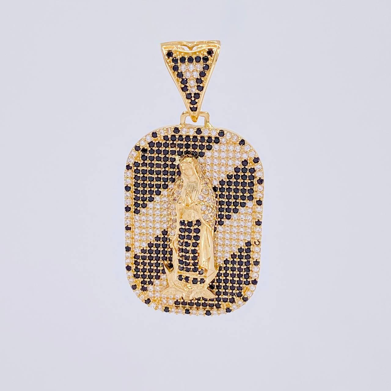 Our Lady of Guadalupe Plaque Pendant 10.95g / 1 3/4 in Yellow Gold 18K
