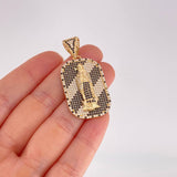 Our Lady of Guadalupe Plaque Pendant 10.95g / 1 3/4 in Yellow Gold 18K
