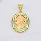 Pendant Christ's Face 11.9g / 1 3/4 in Yellow Gold 18K