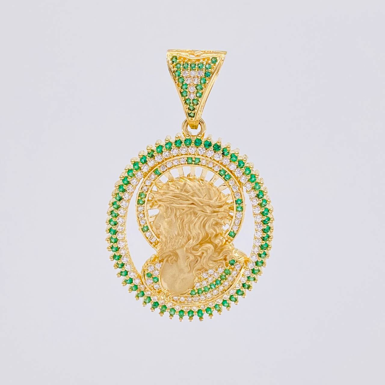 Pendant Christ's Face 11.9g / 1 3/4 in Yellow Gold 18K