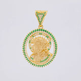 Pendant Christ's Face 11.9g / 1 3/4 in Yellow Gold 18K