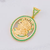 Pendant Christ's Face 11.9g / 1 3/4 in Yellow Gold 18K