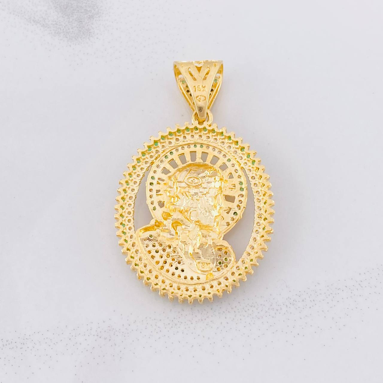 Pendant Christ's Face 11.9g / 1 3/4 in Yellow Gold 18K