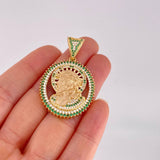 Pendant Christ's Face 11.9g / 1 3/4 in Yellow Gold 18K