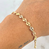 Bracelet GC 2.25gr / 7in / Three 18K Golds