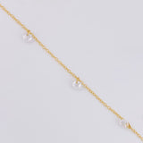 Bracelet Adjustable Rolo Pearls 1.3g / 7 in - 6 1/4 in / 1.3mm Yellow Gold 18K