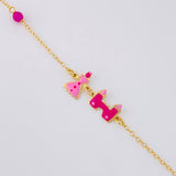 Bracelet Adjustable Rolo Continuous Princess Castle 1.25g / 6 1/4 in - 5 1/2 in / 1.3mm Yellow Gold 18K