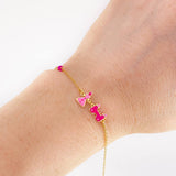 Bracelet Adjustable Rolo Continuous Princess Castle 1.25g / 6 1/4 in - 5 1/2 in / 1.3mm Yellow Gold 18K