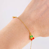Adjustable Rolo Bracelet with Hanging Pendants 2.55g / 7 1/4 in - 6 1/4 in / 1.3mm 18K Yellow Gold