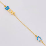 Bracelet Adjustable Rolo Continuous Boy Horseshoe 1.35g / 6 1/4 in - 5 1/2 in / 1.3mm Yellow Gold 18K