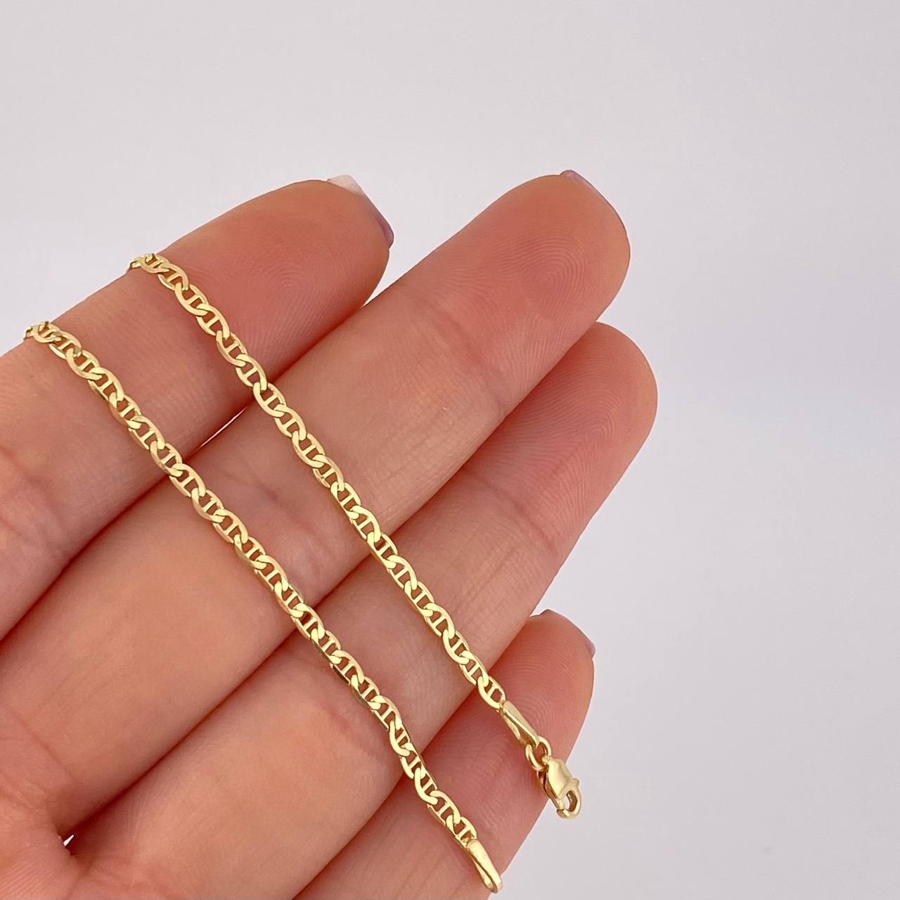 Flat Mariner Chain 4.1g / 20 in / 2.1mm 18K Yellow Gold