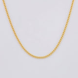 Cadena Mini Cubana 1.45g / 16 in / 2mm Oro Amarillo 18K