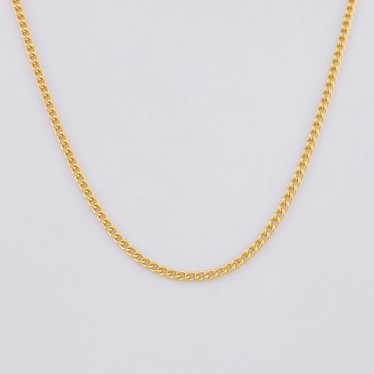 Cadena Mini Cubana 1.65g / 60cm / 1.5mm Oro Amarillo 18K