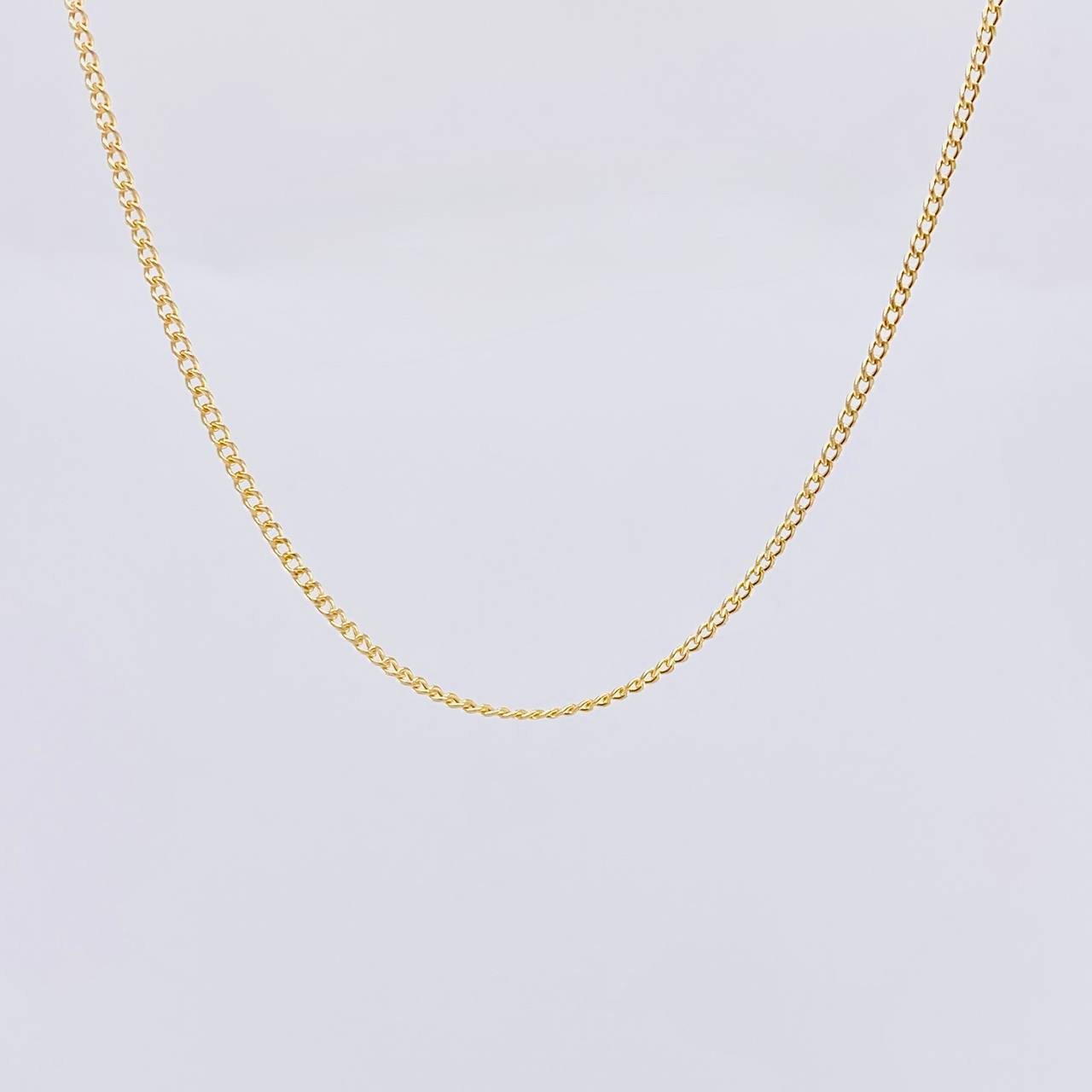 Cadena Mini Cubana 1.45g / 16 in / 2mm Oro Amarillo 18K