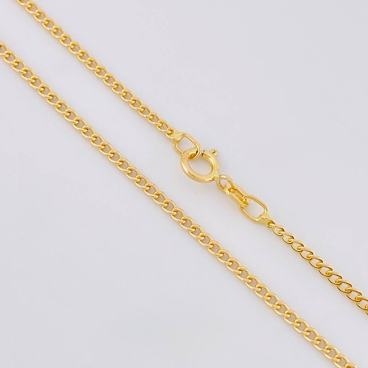 Cadena Mini Cubana 1.65g / 60cm / 1.5mm Oro Amarillo 18K